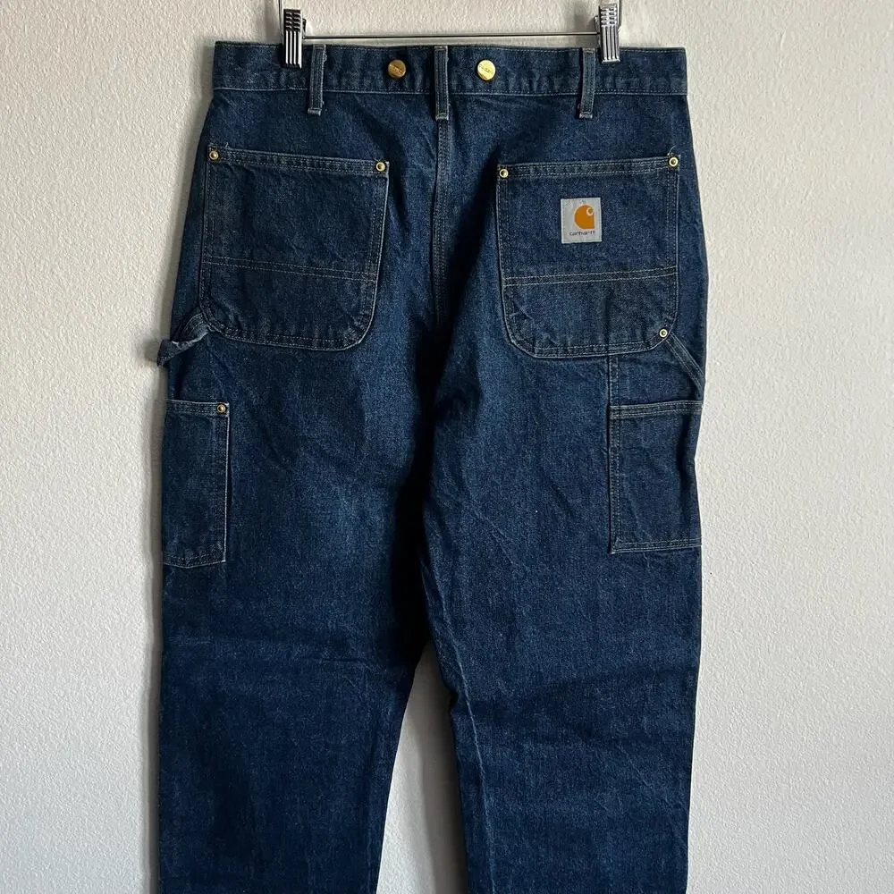 Carhartt B07 DMN denim double knee work wear carpenter pants